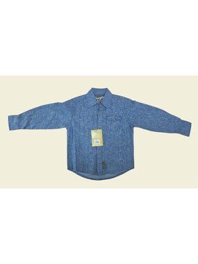 Wrangler Retro Premium Womens Western Snap Shirt Small Blue Paisley